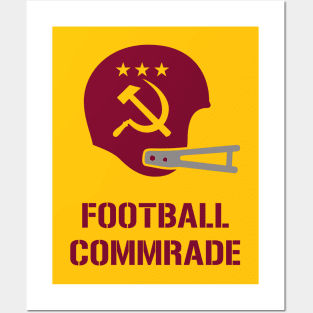 Football Commrade Helmet - Yellow Posters and Art